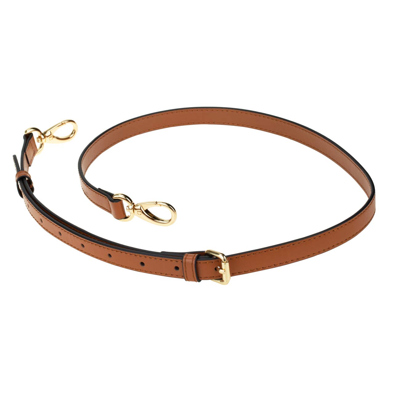 Allzedream Genuine Leather Purse Strap Replacement Crossbody Handbag Long Adjustable (Brown)