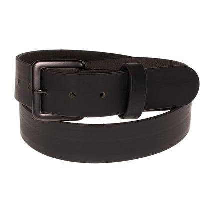 Nohma Leather, Men's Leather Belt, Made in USA, Full-Grain Leather, Casual Everyday Wear Belts, Amish Handmade (Black 5550-GM, 44" (Size 40 Pants) - Check Size Guide)