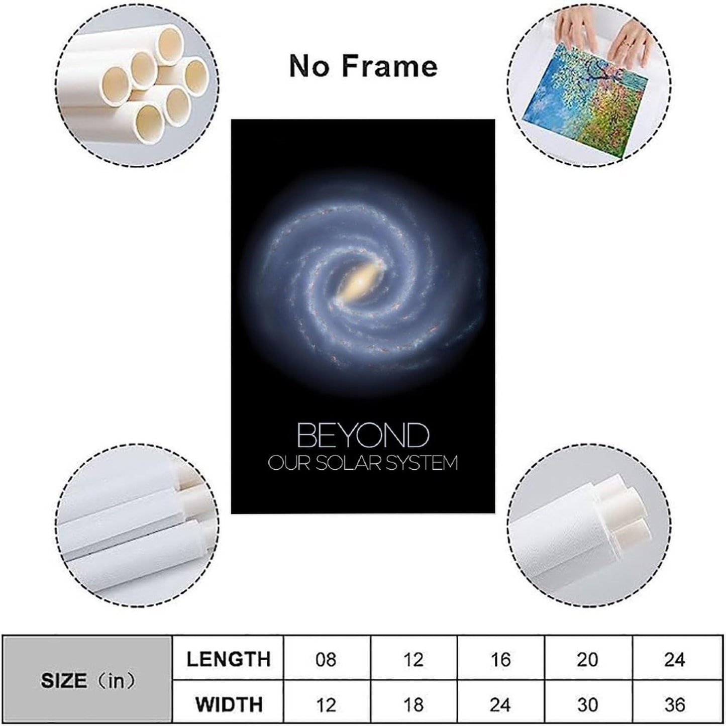 XIAOLOUTINYU Milky Way Galaxy Wall Art 12x18 Space Astronomy Poster Decor