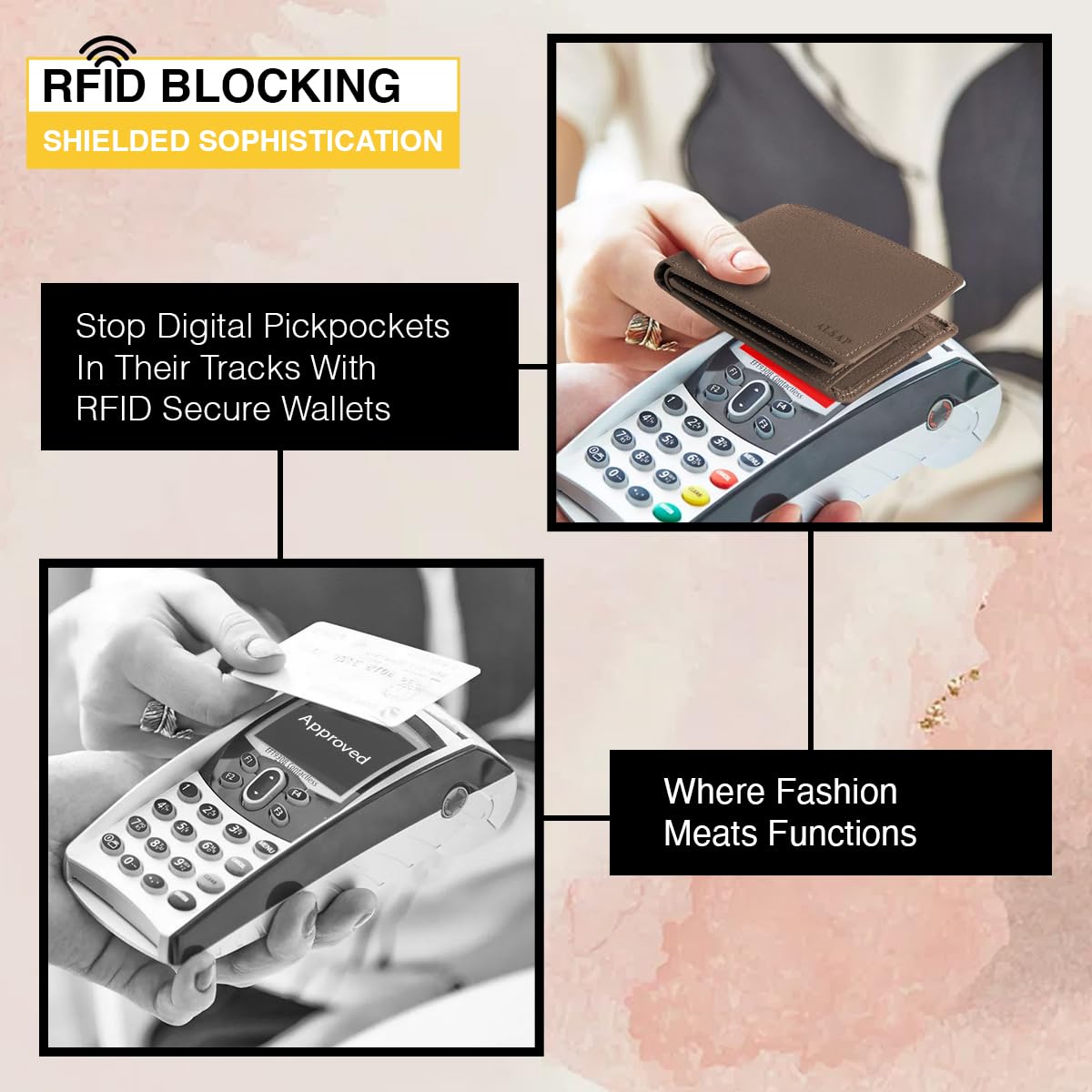 ALSAP Premium Leather Mens Wallets ‒ RFID Blocking Wallet with Coin Pocket & Zip ‒ Bifold Wallets for Men with 12 Card Slots & 2 Bank Note Compartments ‒ Wallet with Gift Box (Brown)