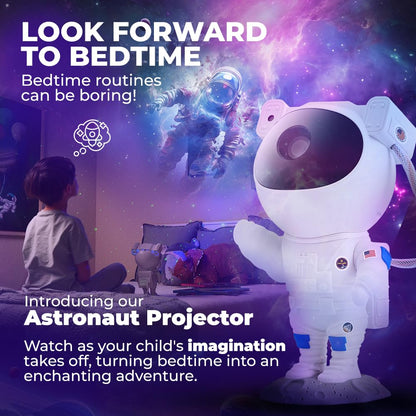 Mind-Glowing Astronaut Galaxy Projector - Spaceman Projector with Remote, Timer, Star & Nebula Modes - Dimmable Astronaut Night Light for Kids Space Decor - Cool Birthday Gift for Any Year Old Boys