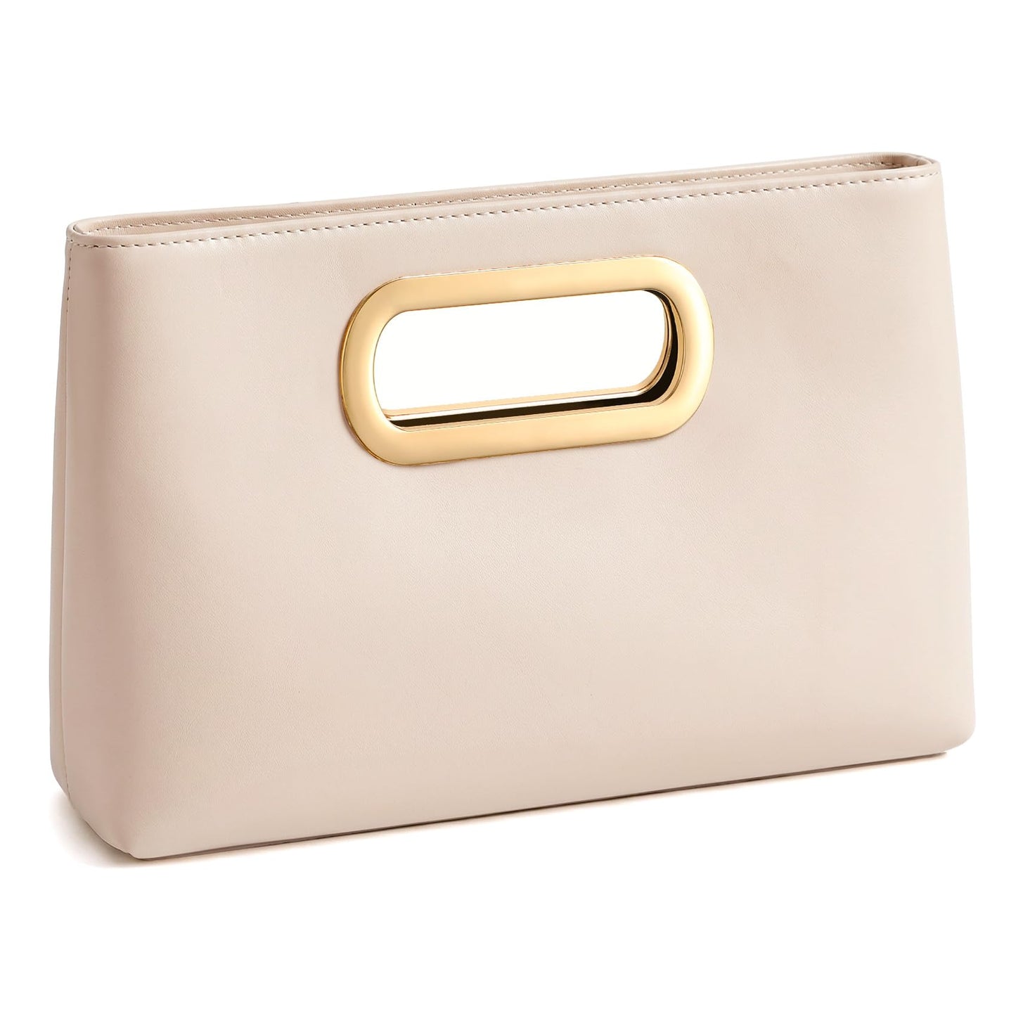 XquiziFit Clutch Purse for Women Evening Clutch Handbag for Wedding Party Formal Evening Bag with Detachable Chain Nude Clutch PU Leather