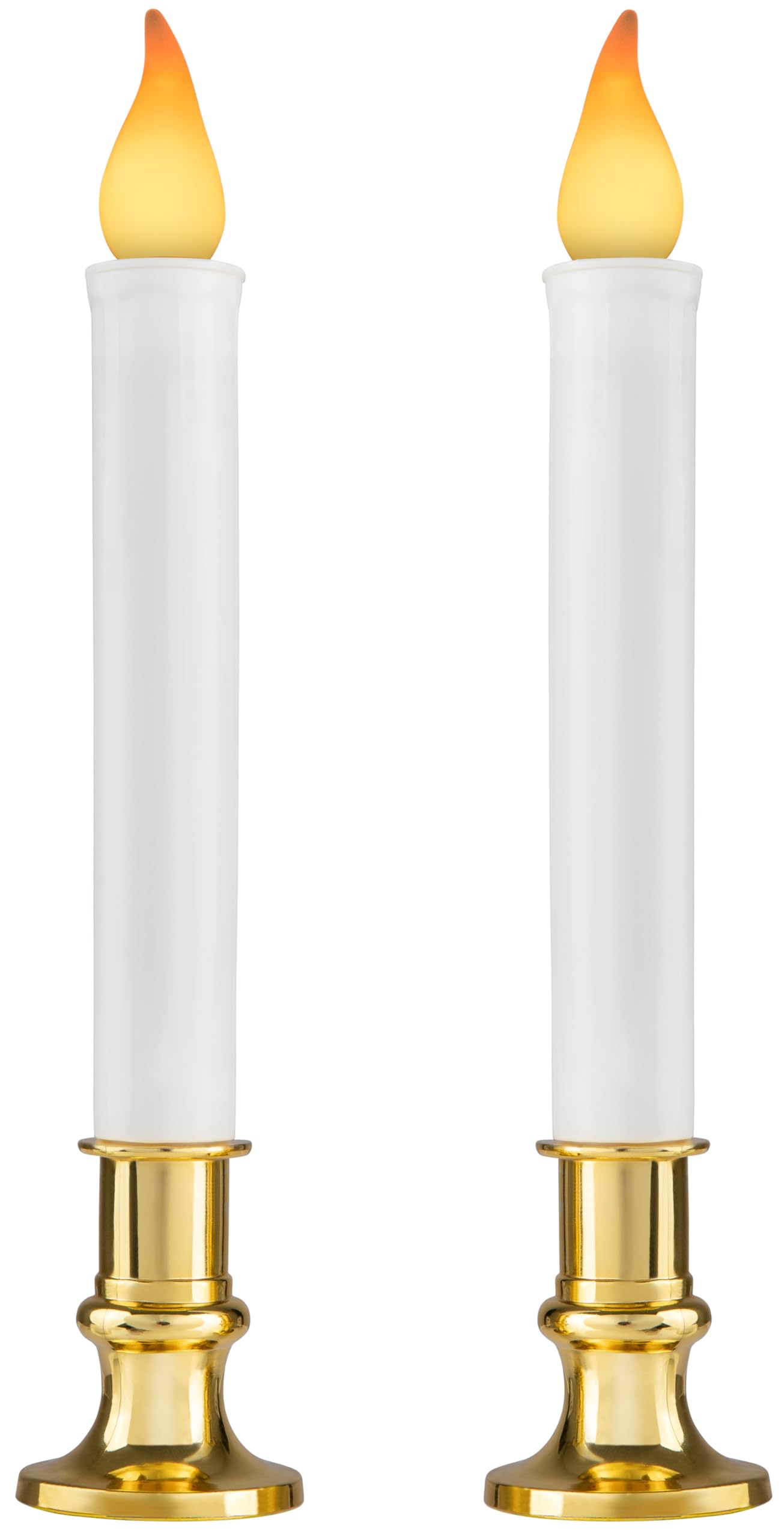 Tupkee Flickering LED Window Candles – Set of 2 Battery-Operated Flameless Christmas Candles with Flickering Flame & Timer for Holiday Window & Home Décory Window & Home Decoration