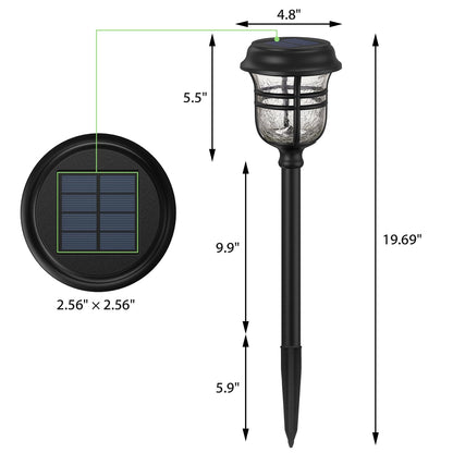 XMCOSY+ Solar Pathway Lights Outdoor, High Lumens LED Garden Lights with 2 Lighting Modes, Solar Powered Light, IP65 Waterproof Auto ON/Off for Yard Walkway Driveway Decor (Warm & Cool White)