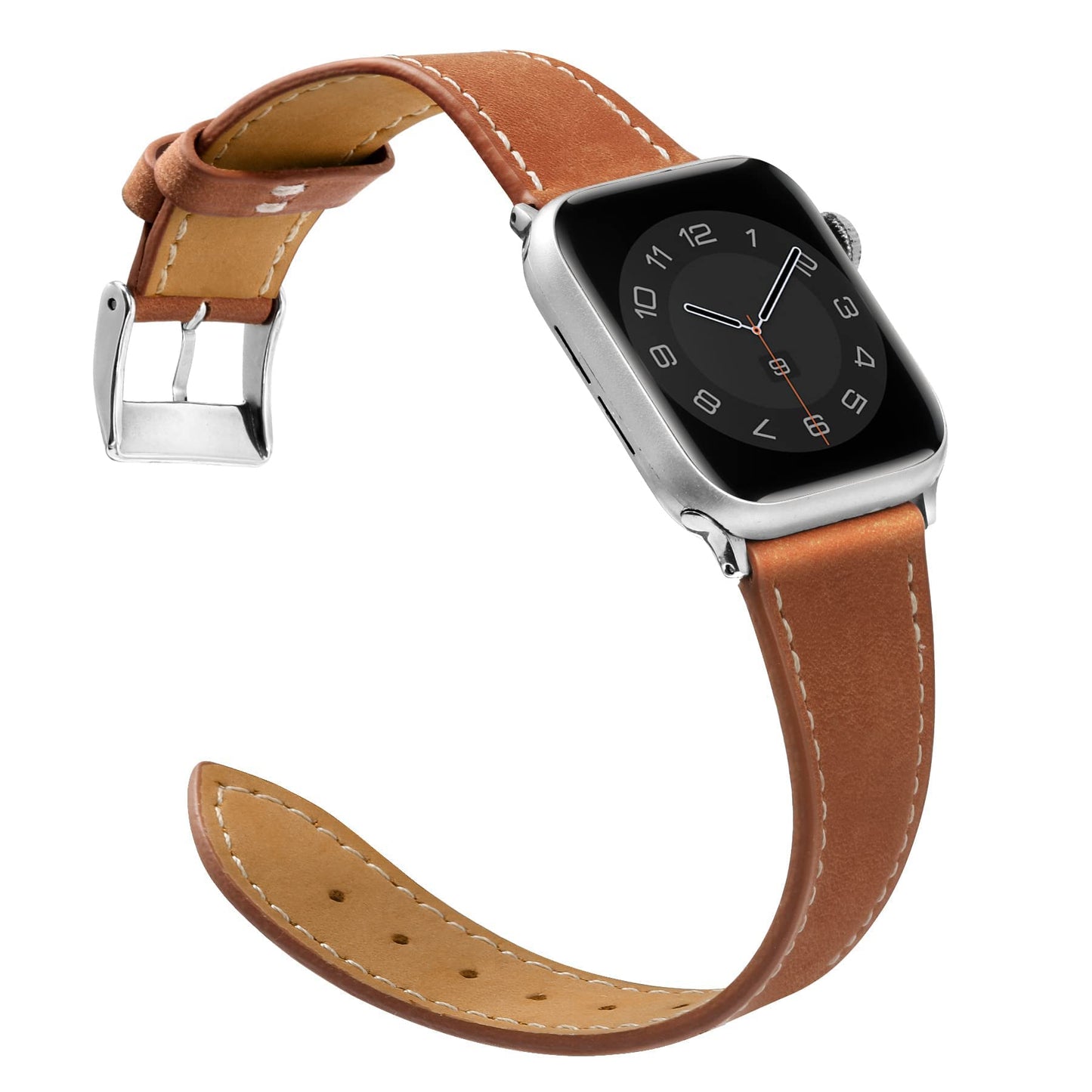 Marge Plus Compatible with Apple Watch Band Series 11/10(42mm), Series 9/8/7(41mm), SE 3/2/1(40mm), (Series 6/5/4(40mm), Series 3/2/1(38mm), Genuine Leather Bands Replacement Strap for iWatch, Women & Men