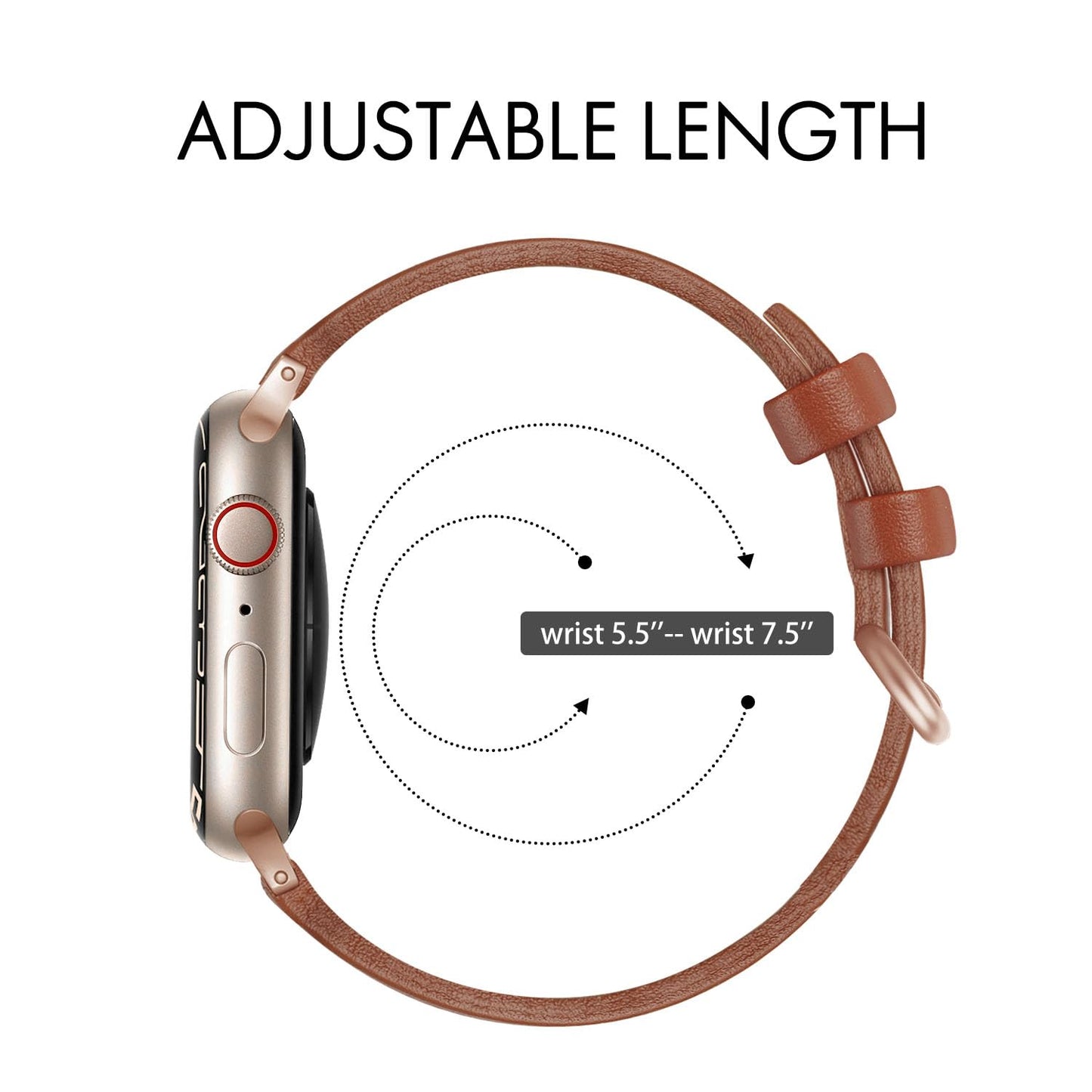 SWEES Slim Leather Band Compatible for Apple Watch 38mm 40mm 41mm 42mm Series 10, Slim Thin Elegant Top Grain Genuine Leather Strap Compatible for iWatch Series 10 9 8 7 6 5 4 3 2 1 SE Women