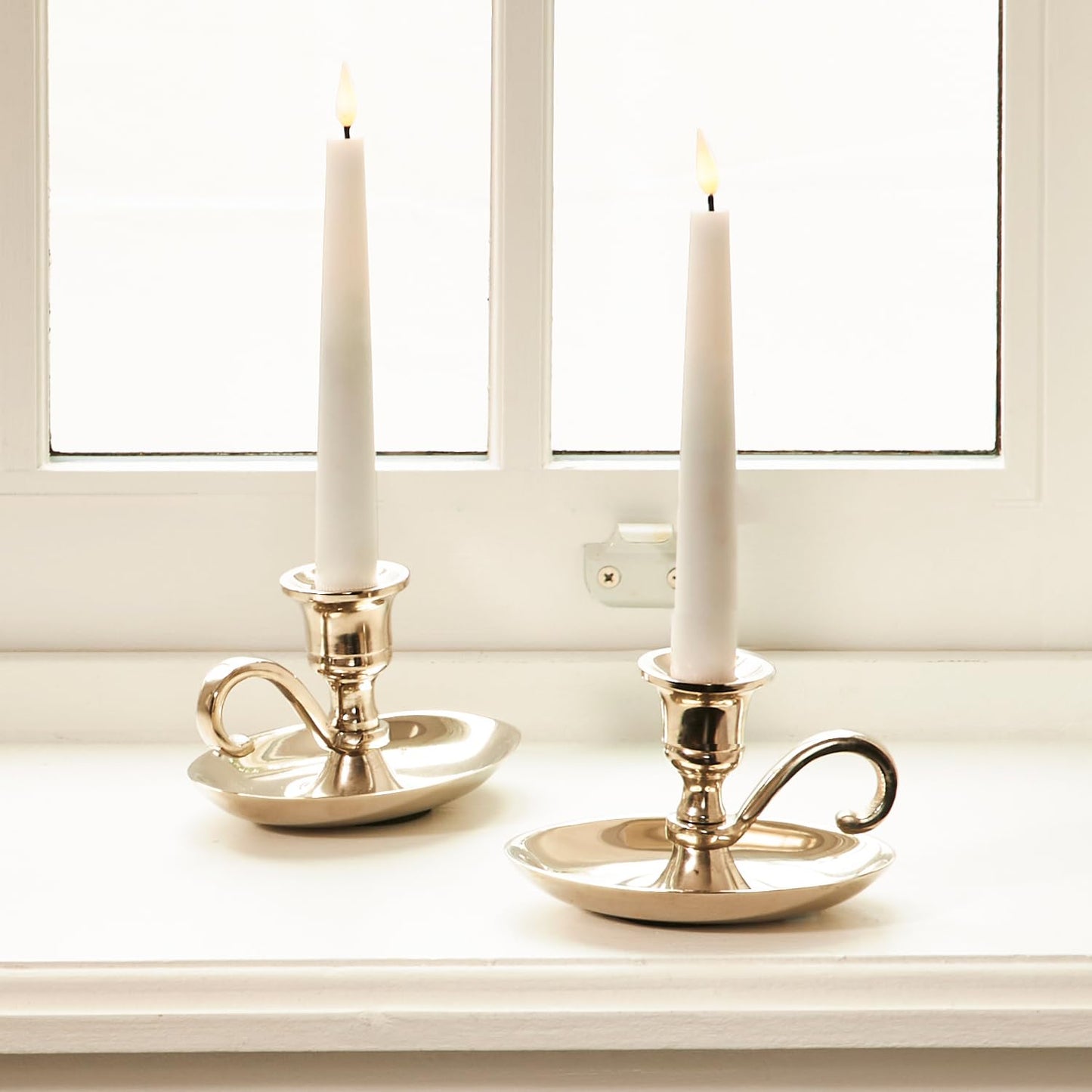 LampLust Flameless Taper Candles, Realistic Flame with Wick, 7 Inch, 10 Pack, Ivory Wax, Flickering Flameless Candle LED, Remote Included, Home Decor, Christmas Party Decorations, Wedding Centerpiece