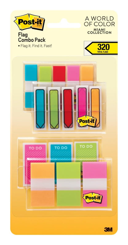 Post-it Flags Combo Pack, .47 Wide and .94