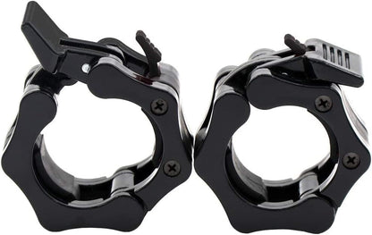 GW Tech Barbell Clamps 2 inch, Heavy Duty Exercise Collars 2" Quick Release Pair of Locking Pro Olympic Weight Bar Plate Locks Collar Clips for Workout Weightlifting Fitness Training (Black£©