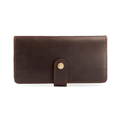 Portland Leather Goods Women's Bifold Wallet – Slim Design with Secure Snap, 8 Card Slots & Interior Zipper Pocket – Grizzly