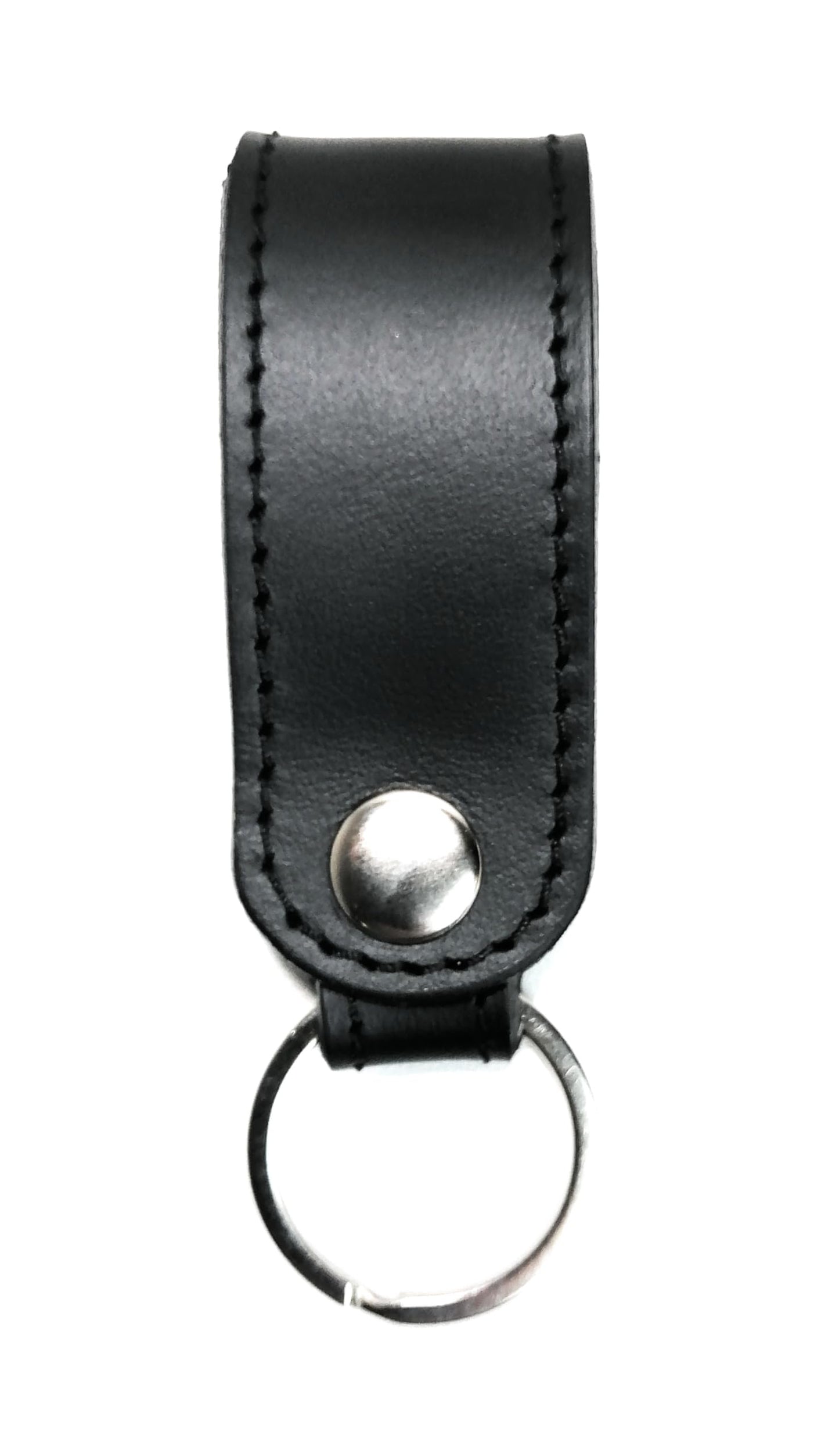 Key Chain Genuine Leather Car Keychain for Belt, Universal Key Fob Keychain Holder for Men and Women (Black key chain)