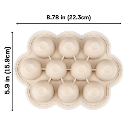 PandaEar 2 Pack Baby Food Freezer Tray with Lids, Silicone Baby Food Storage Container for Homemade Baby Food, Fruit, Purees and Breastmilk (Blue/Tan)