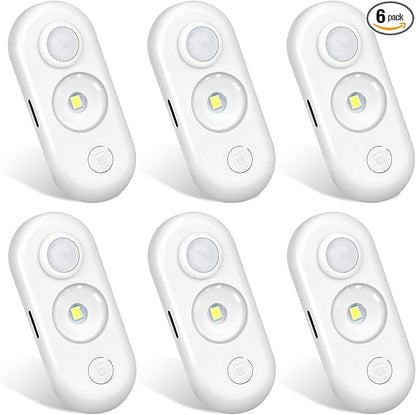 LED Motion Sensor Light Indoor, Magnetic Under Cabinet Lighting Daylight White, Dimmable Rechargeable Puck Lights for Closet, Kitchen, Stairs(6 Pack)