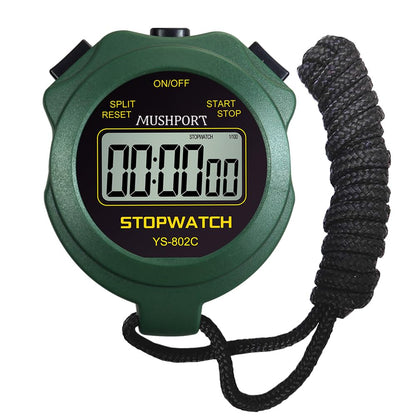 MUSHPORT Stopwatch Timer Only Stopwatch Mode, ON/Off Silent Large Display Simple Operation, Without Clock Date Countdown, Digital Stop Watch for Sports Kids Coaches, Green