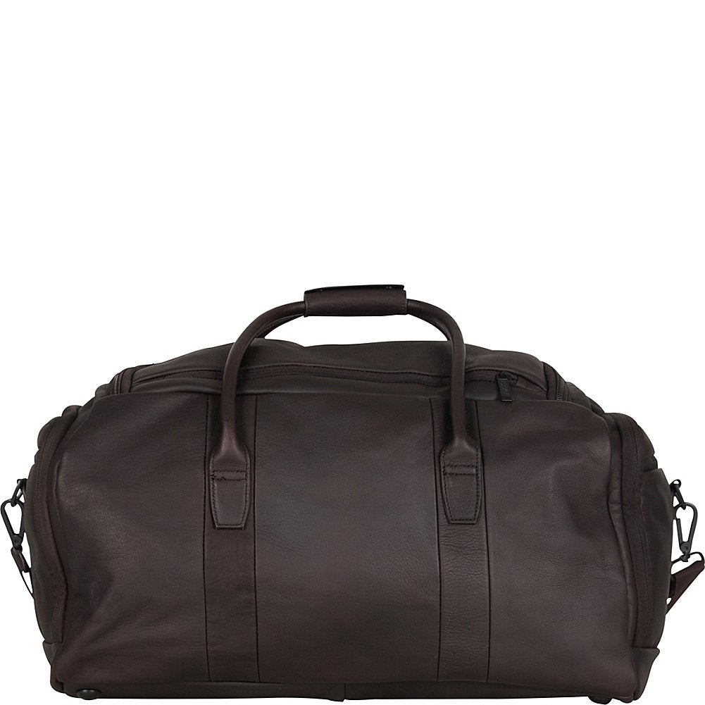 Kenneth Cole REACTION Duff Guy Colombian Leather 20" Single Compartment Top Load Travel Duffel Bag, Brown