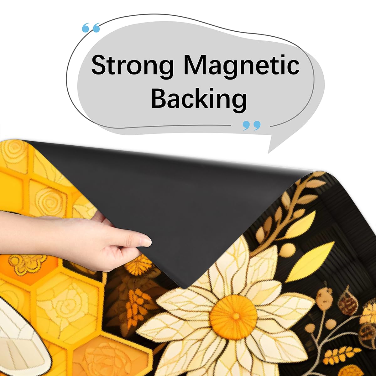 YPPAHHHH Dishwasher Magnet Cover Animal Bee Honeycomb Beehive Floral Decorative Magnetic Dishwasher Door Cover Panel for Kitchen Home Decor Refrigerator Decals Washing Machine stickers 23"x26"