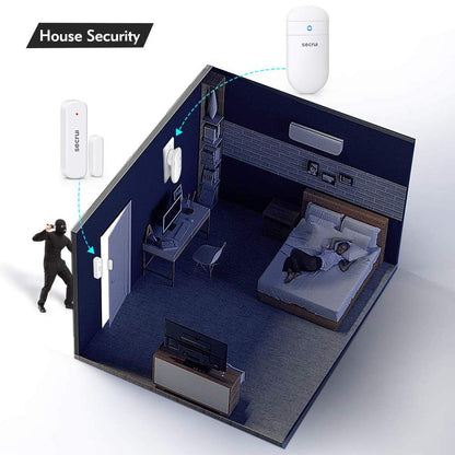 SECRUI Door Chime, Door Open Sensor Chime for Business/Home When Entering, Adjustable Volume, Easy Installation, 400ft Range, 52 Chimes, M508+D7