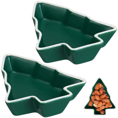 UPKOCH 4 Pcs Christmas Sauce Dish Snack Containers Restaurant Christmas Candy Dish Snack Trays Tree Plates Convenient Plates Household Trays Tree S
