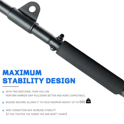 Berufexp Rotating LAT Pull Down Bar 39.4'' LAT Pulldown Attachments for Pulley System Gym Cable Machine LAT Pull Down Machine, LAT Pulldown Bar Cable Machine Attachment Cable Attachments for Gym