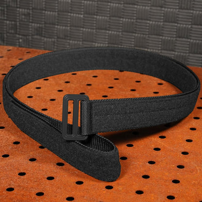 KRYDEX Tactical EDC Under Belt Loop Inner Belt 1.5" Duty Concealed Carry Base Belt (BK, L)