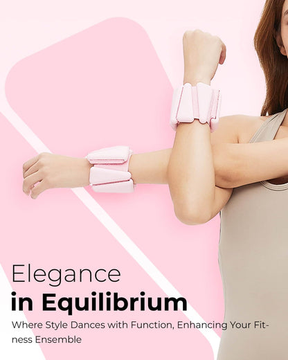 kure.fit Pilates Weight | Wrist & Ankle Weights for Women | Weighted Bangles | 1LB Set of 2