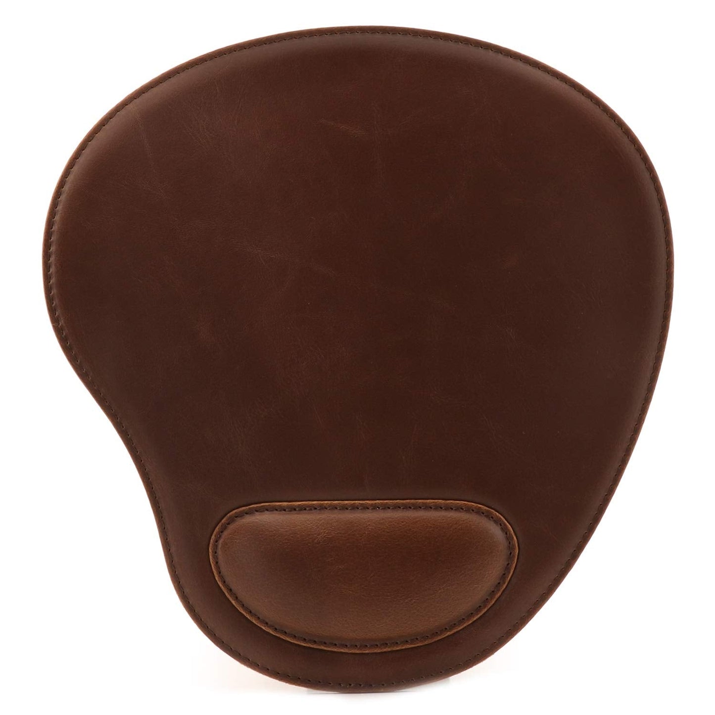 Londo PU Leather Oval Shape Non-Slip Mousepad with Wrist Rest Support, Waterproof Surface, Comfort Memory Foam, Light Ergonomic Design Mouse Pad for Laptop, Desktop