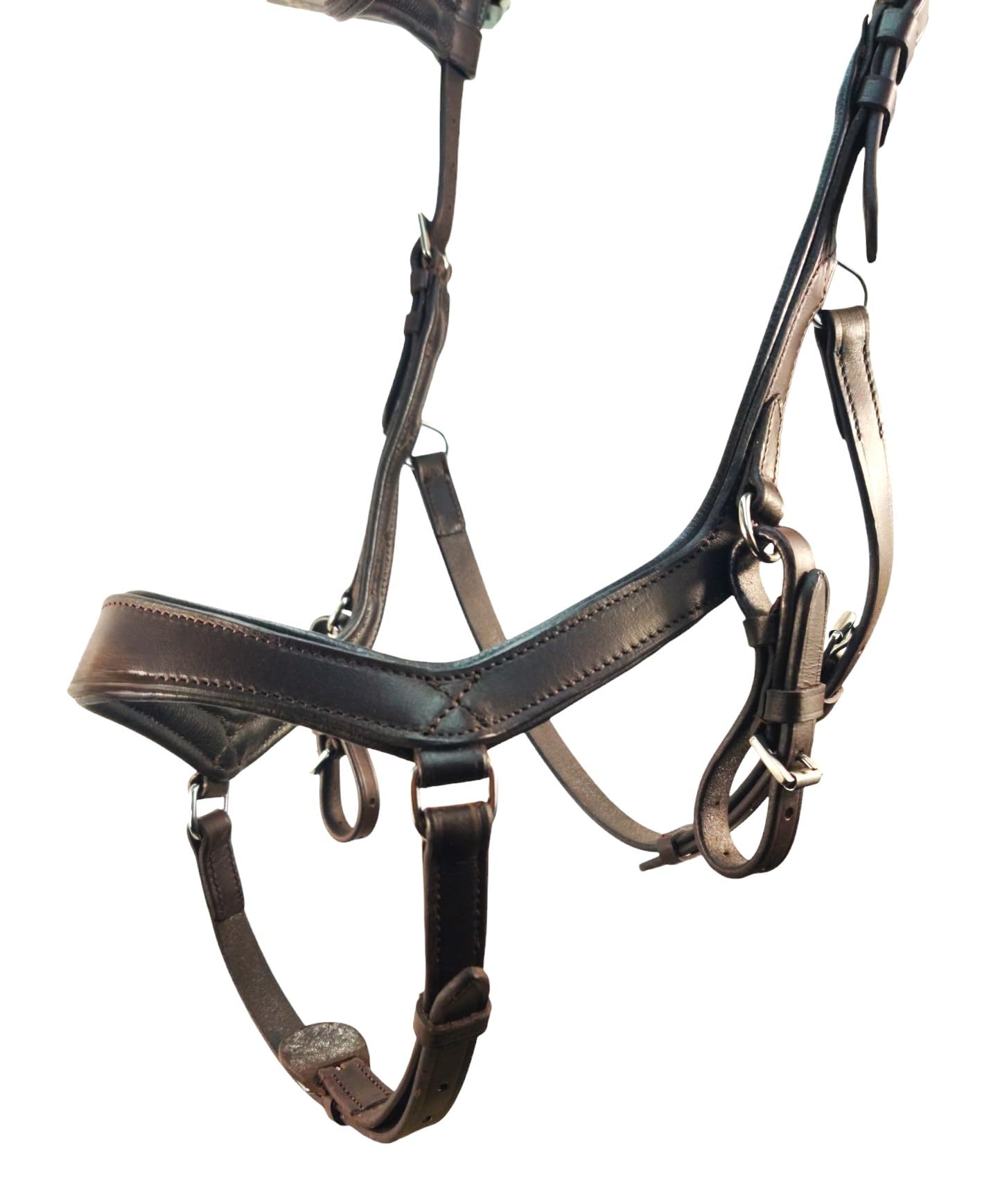 Bello-Equine Pressure Relief Comfort Ergonomic Horse Bridle Havana Brown | Ergonomic | Comfortable | Durable (Bridle + Leather Reins, Full/Horse)