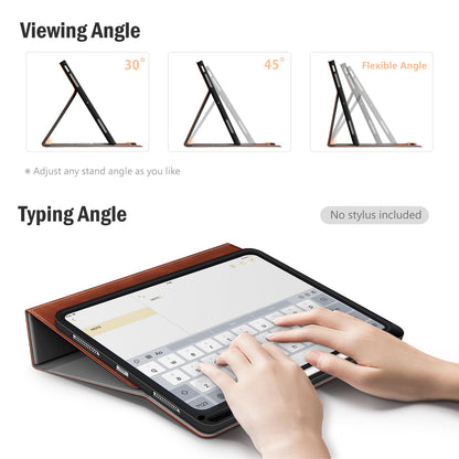 Antbox for iPad Air 13 Inch Case 2026 M4 /2025 M3 /2024 M2, Built-in Pencil Holder, Fully Supports Pencil Pro and Pencil (USB-C), Auto Sleep/Wake Function PU Leather iPad Air 13'' Cover (Brown)