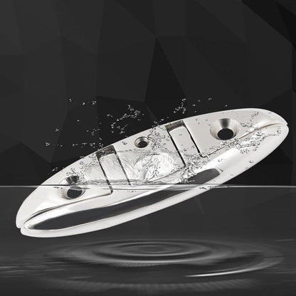 Marine Grade Boat Cleat - 6-Inch 316 Stainless Steel Folding Cleat | Ideal for Kayaks & Docks