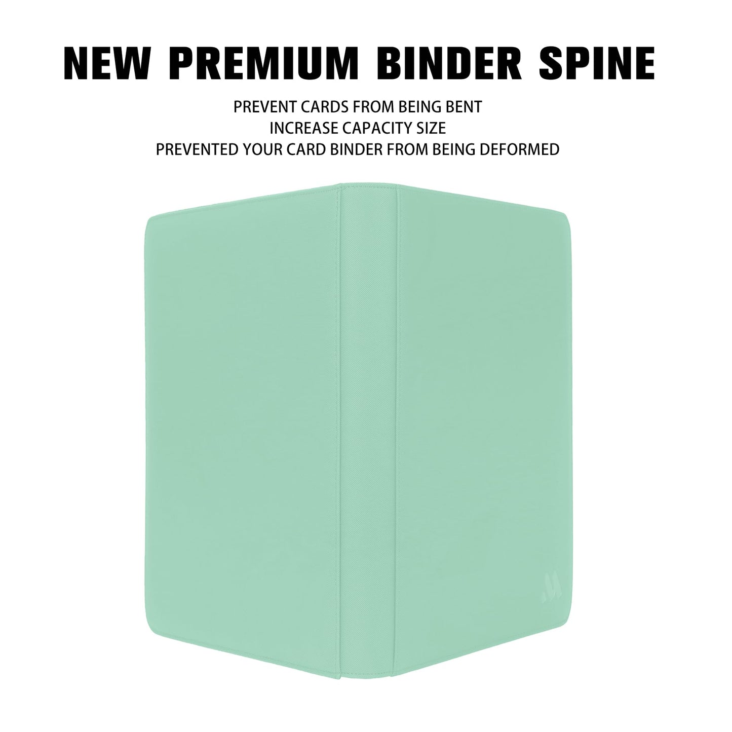 MORABTO Premium 1000+ Pockets Card Binder,16 Pockets Trading Card Binder Ringless Side Loading Trading Card Album Folder for TCG - Light Green
