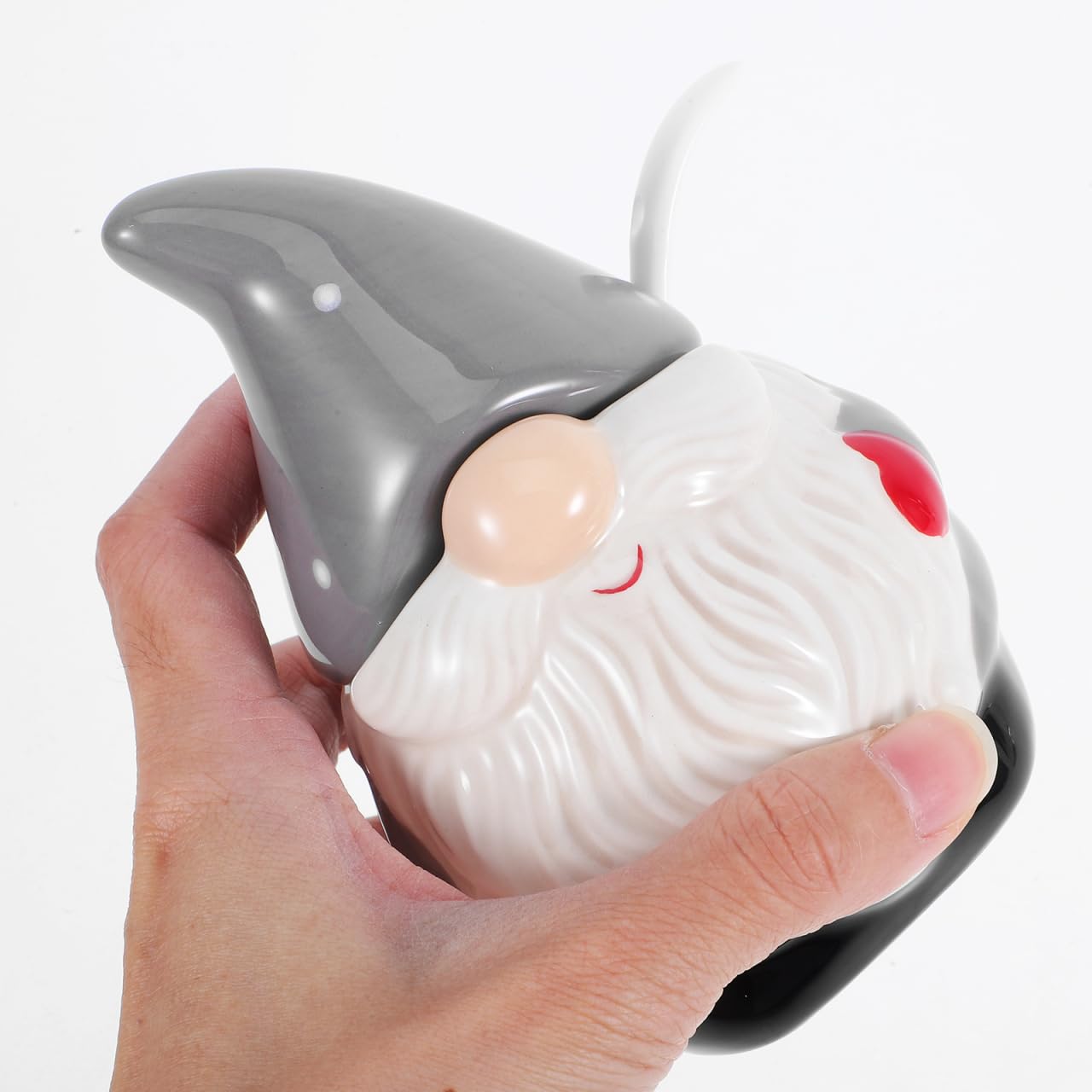 Healeved Gnome Cookie Jar Ceramic Christmas Candy Jar Christmas Cookie Tin with Lids Holiday Santa Tea Boxwith Lid Centerpieces Condiment Spice Holder
