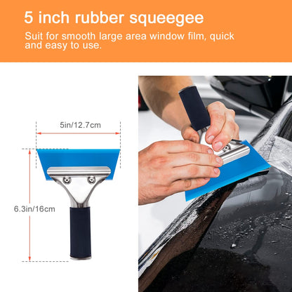 Luxiv Car Window Tint Application Tools Kit, 9 Pcs Vehicle Glass Protective Film Installing Tool, Squeegee Automotive Film Scrapers