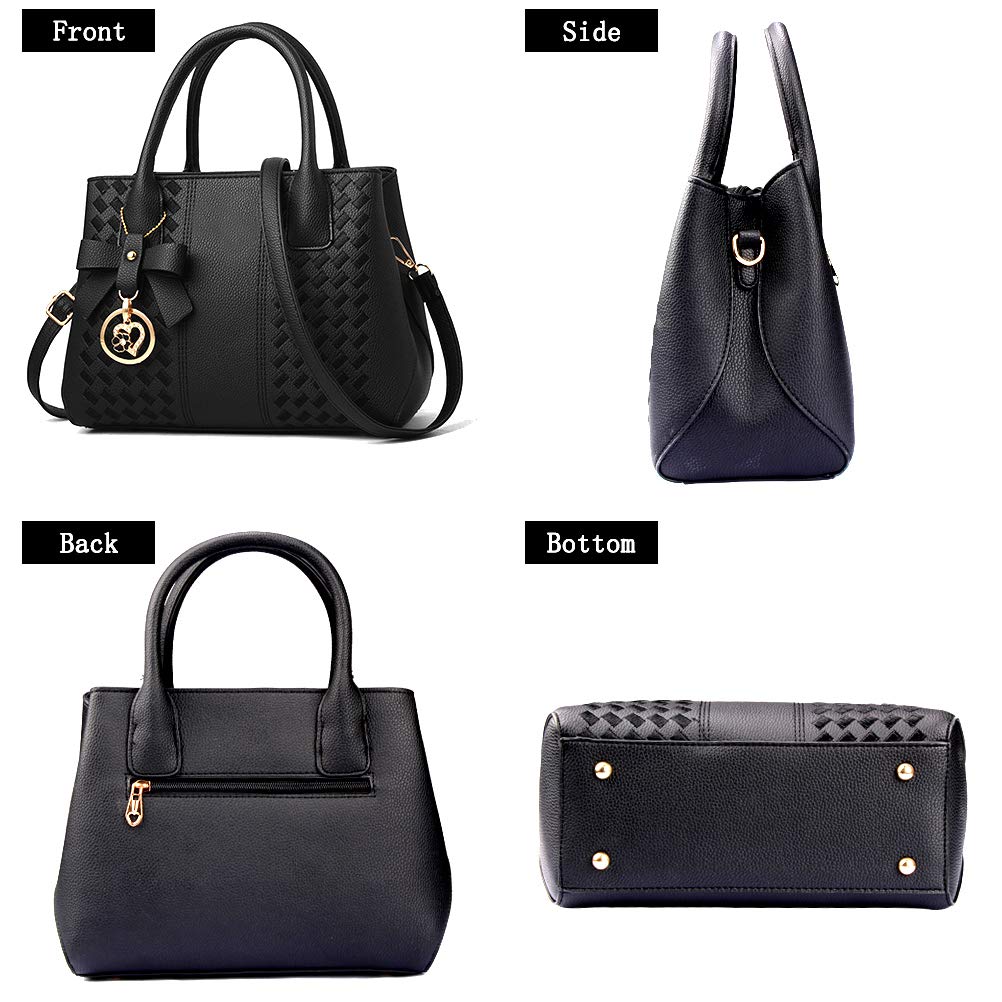 Jeniulet Purses and Handbags for Women Fashion Ladies PU Leather Top Handle Satchel Shoulder Tote Bags