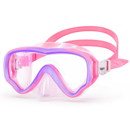 VegoVia 2 Pack Kids Swim Goggles with Nose Cover 6-14, Kids Pool Goggles for Swimming 8-14 4-7 Girls Boys Youth Toddler, Anti Fog No Leak UV Protection Clear Diving Swim Mask Underwater Wide View