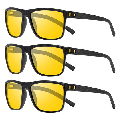 Square Polarized Sunglasses for Men and Women Lightweight Frame Sun Glasses with UV Protection