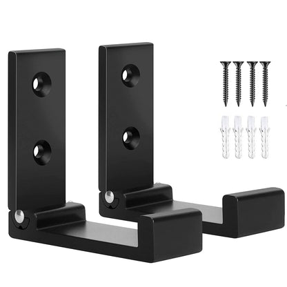 OHIYO Folding Wall Hook 2PCS Folding Coat Hooks for Hanging Heavy Duty Coat & Bag & Backpack & Hat & Headphone Foldable Coat Hooks Wall Mounted Saves Space (Black)