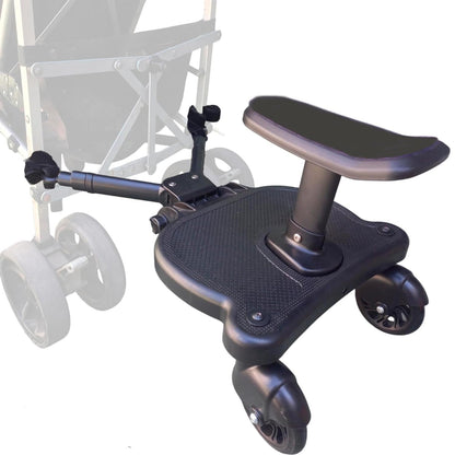 VLIEOVHN Universal Toddlers Stroller Board Kids Buggy Pushchair Jogger Travel Pram Buggy Board 2in1 Detachable Seat Or Stand Ride-on Connector Pram Accessories