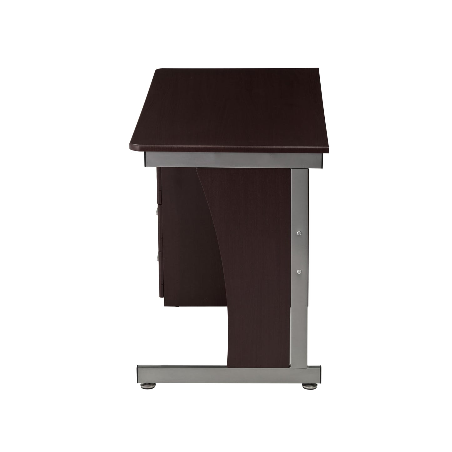 47.25" Computer Desk with Drawers, Home Office Desk with Storage, Heavy Duty and Water Resistant Study Table, Chocolate Brown