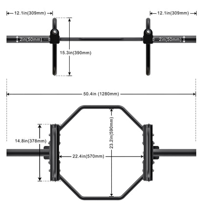 Kipika Adjustable Dumbbell to Barbell Converter - EZ Curling Bar Adapter - Versatile Weightlifting Equipment for Home Gym (B. Black Steel Sleeve)