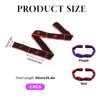 Fitness Resistance Bands with Handles, Fitness Resistance Band for Stretching and Yoga, Adjustable Exercise Puller Bands for Full Body Workout, Stretching, Shaping and Home Fitness Training