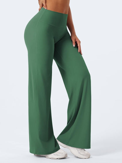 YEOREO Workout Leggings Womens No Front Seam Straight Leggings 31.5" High Waist Buttery Eddiy Gym Yoga Pants Dark Green XXL