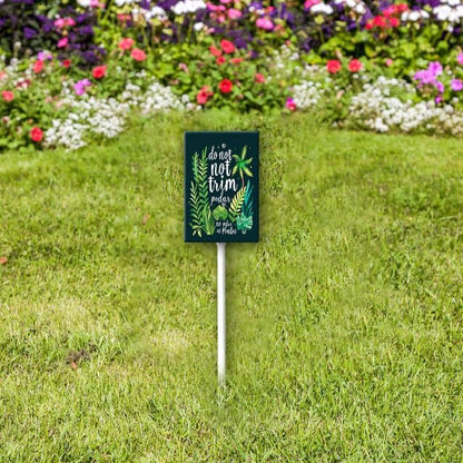 Uptell Do Not Trim No Podar As Plantas Yard Signs with Stakes Aluminum Sign for House/Front Door and Business Outdoor Decoration 7x8.8 Inch