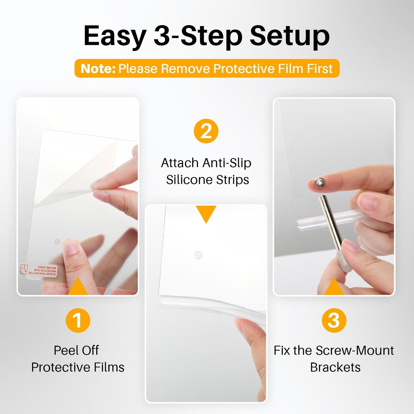 Monitor Memo Board Holder 14"x5", Office Organization Memo Holders for Computer Sticky Note Holder, Space-Saving Under Monitor, Movable & Reusable, Screen Saver for Office & Home Desktop Decor