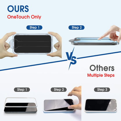 amFilm Easiest Installation OneTouch for iPhone 14 Pro [6.1 Inch] Screen Protector Tempered Glass, Auto-Alignment Tech, Bubble Free and Full Coverage Case Friendly, Anti-Scratch 2 Pack