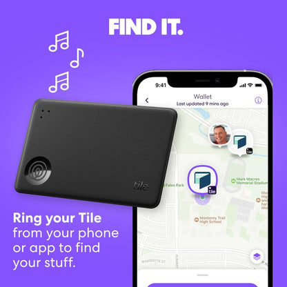 Tile by Life360 Starter Pack (2024) – Bluetooth trackers and finders for keys, wallets and more. Compatible with iOS and Android. Phone finder. 2-Pack (black Mate/Slim)