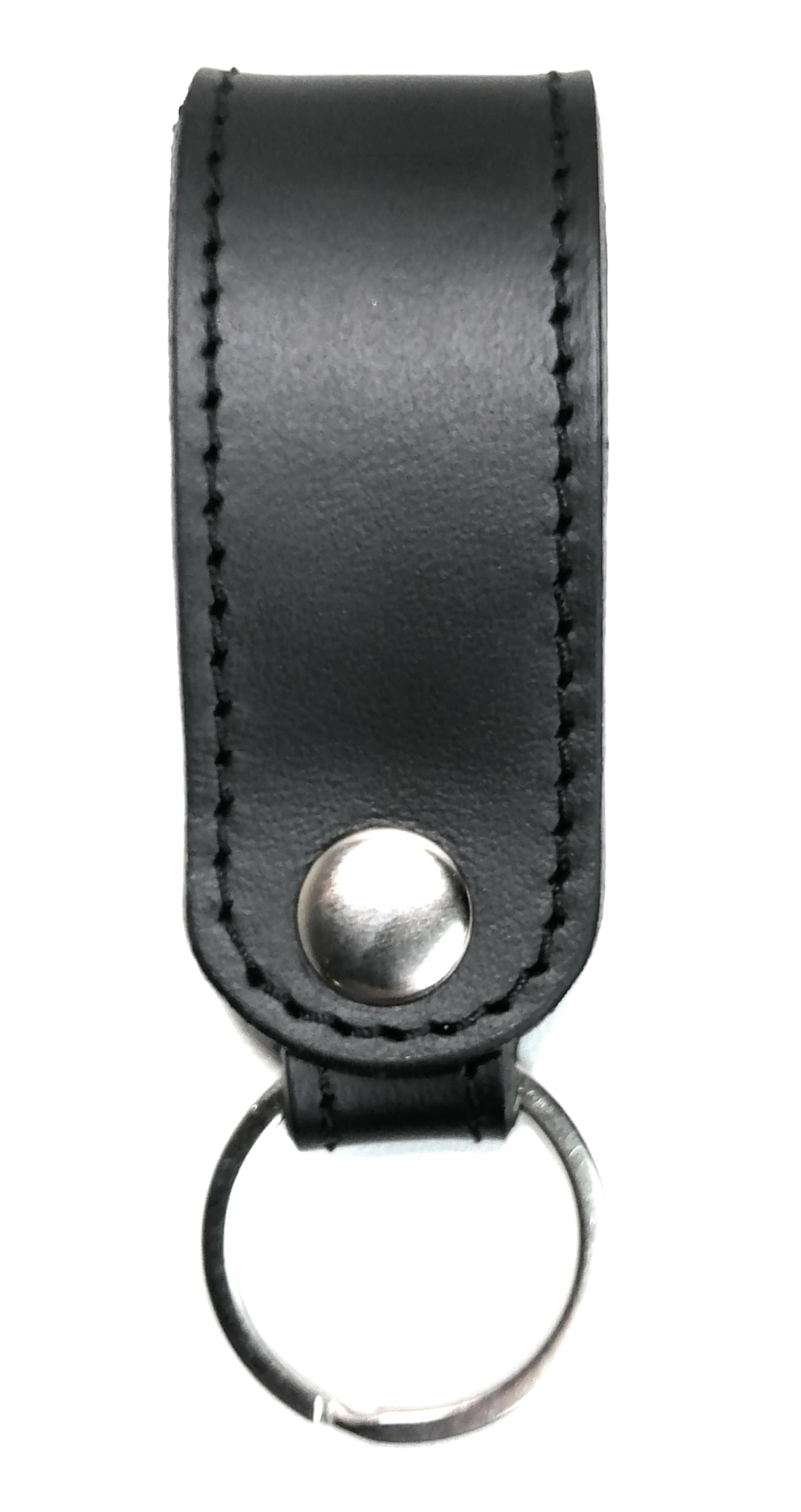 Key Chain Genuine Leather Car Keychain for Belt, Universal Key Fob Keychain Holder for Men and Women (Black key chain)