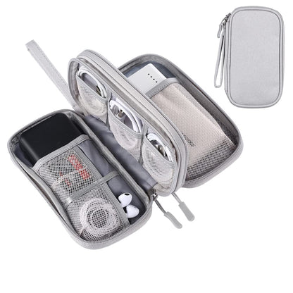 DDgro Travel Accessories Organizer Electronics Pouch for Keeping Certificates Charger/Power Bank/Cables/Mouse/Earphone (Medium, Black)