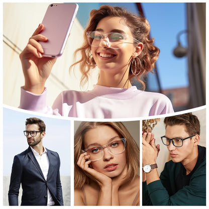NZKNP Blue Light Glasses for Woman,Blue Light Glasses,Blue Light Glasses Men,Bluelight Glasses Womens,Blue Light Blocking Glasses,Clear Black Fake Glasses,Gaming Glasses Accessories,Computer Glasses