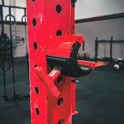 Speed Collar, Fastest Bar Clips for Weight Lifting Powerlifting Bodybuilding, for 2inch barbells (Red)