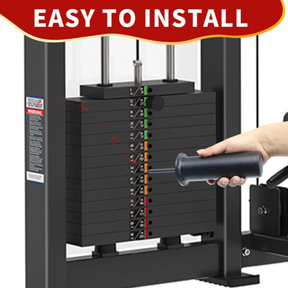 FNKTEK Weight Stack Pin and Spring Collar Weight Stack Extender Pin Commercial and Home Gym Accessories for Cable Tower and Functional Trainer Machine (Hanger Rod Length:150 Mm, Ø 10 Mm,Length 110mm)